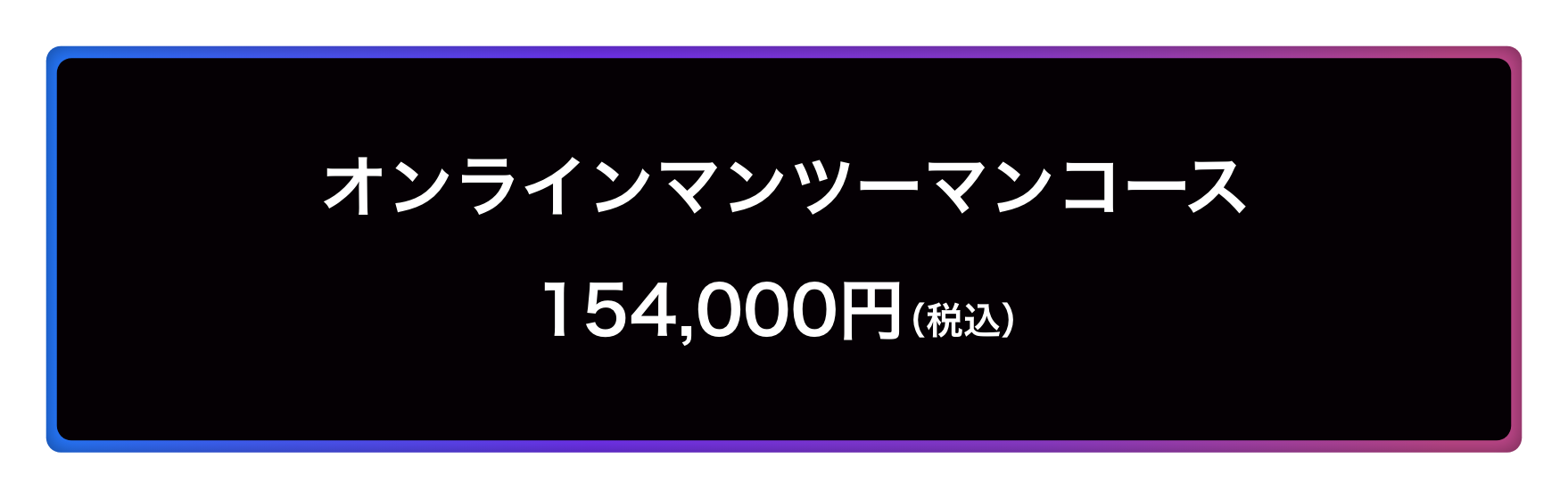 オンラインマンツーマンコース154,000円（税込）